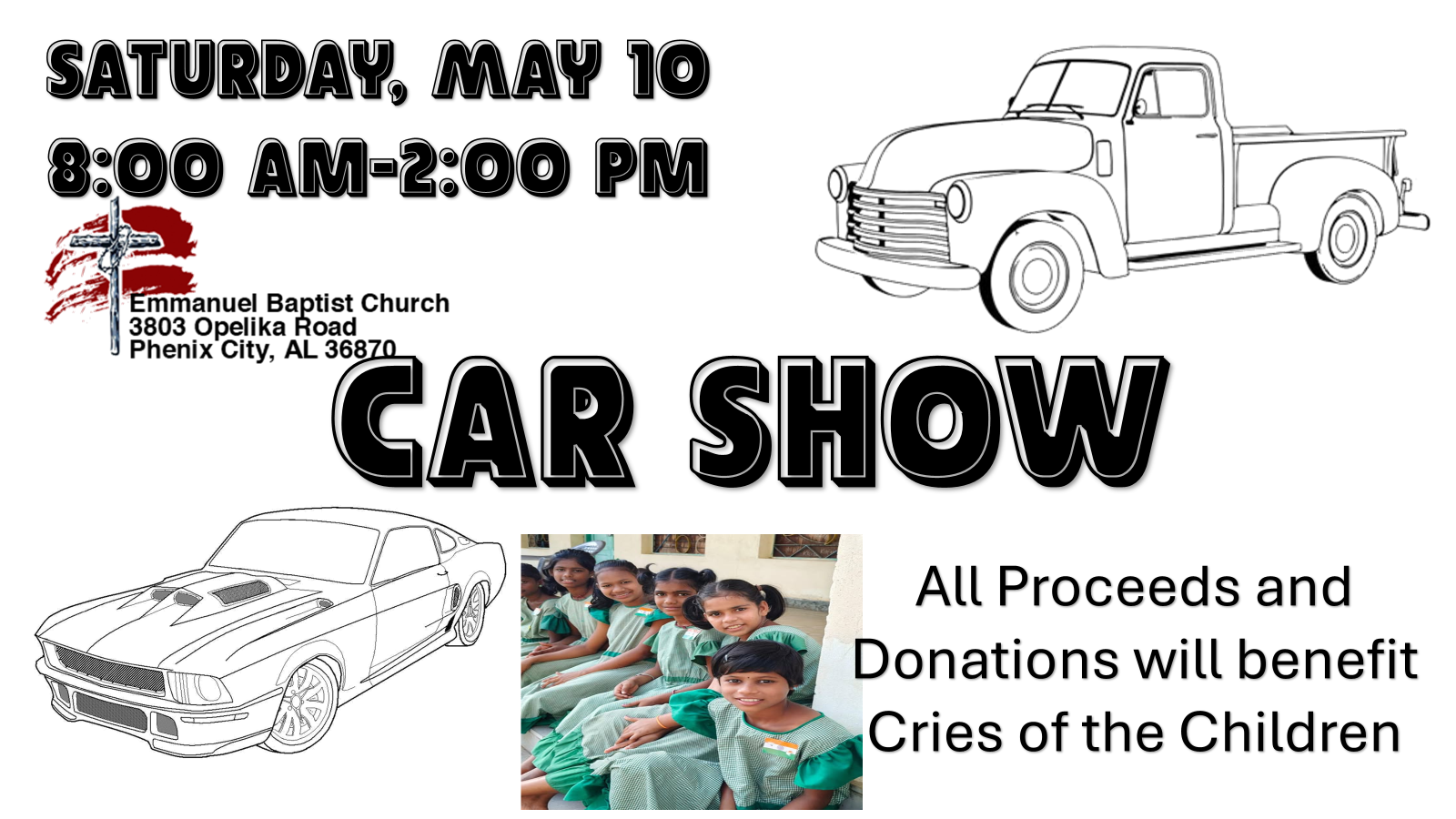 Emmanuel Baptist Church Annual Car Show Logo